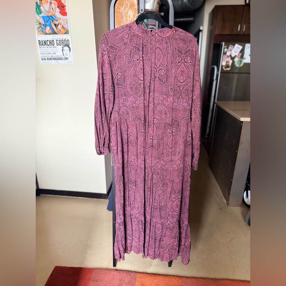 Merona Long Sleeve Paisley Dress - Purple